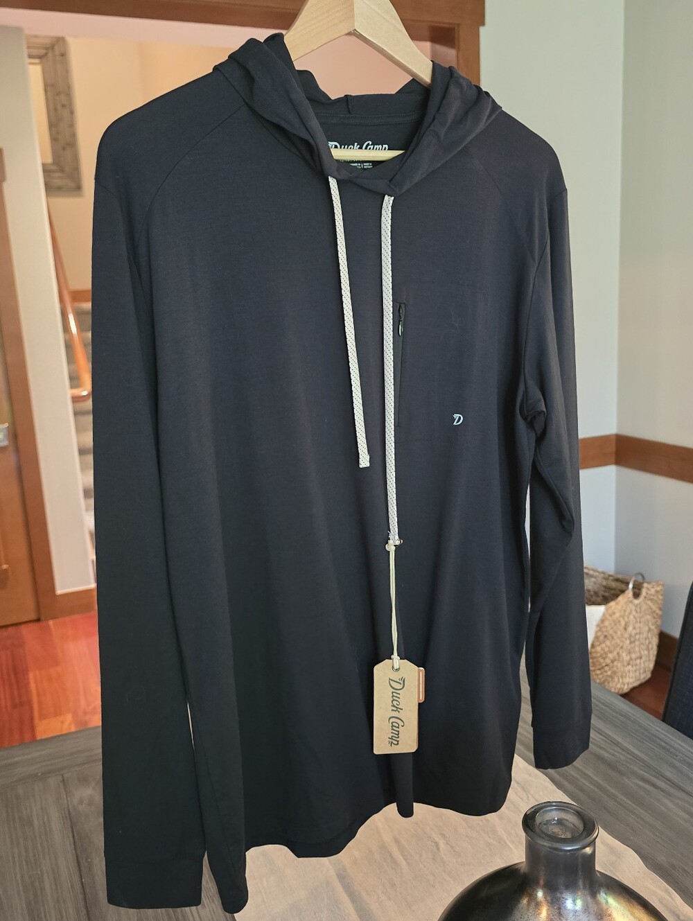 Duck Camp. New W/Tags. Men's Black Bamboo Long-Sleeve Hoodie
